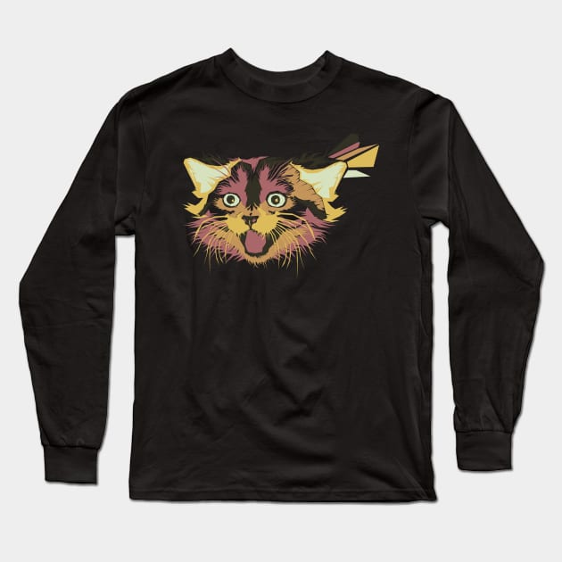 Smile Cat Long Sleeve T-Shirt by gblackid